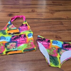 MUDD BATHING SUIT SIZE 14 GIRLS Tropical Kids Swim Set NEW